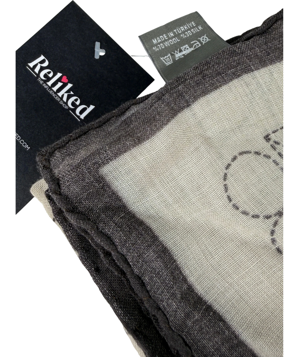 MISELA The Avignon Wool And Silk Blend Scarf In Beige One Size