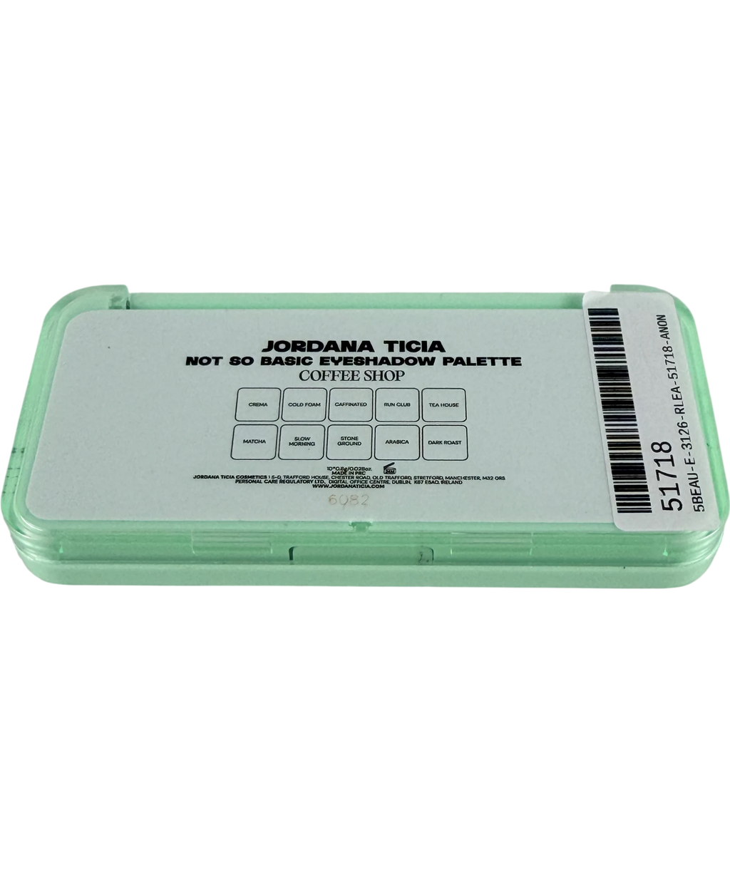 JORDANA TICIA Not So Basic Eye Palette Coffee Shop 10.g
