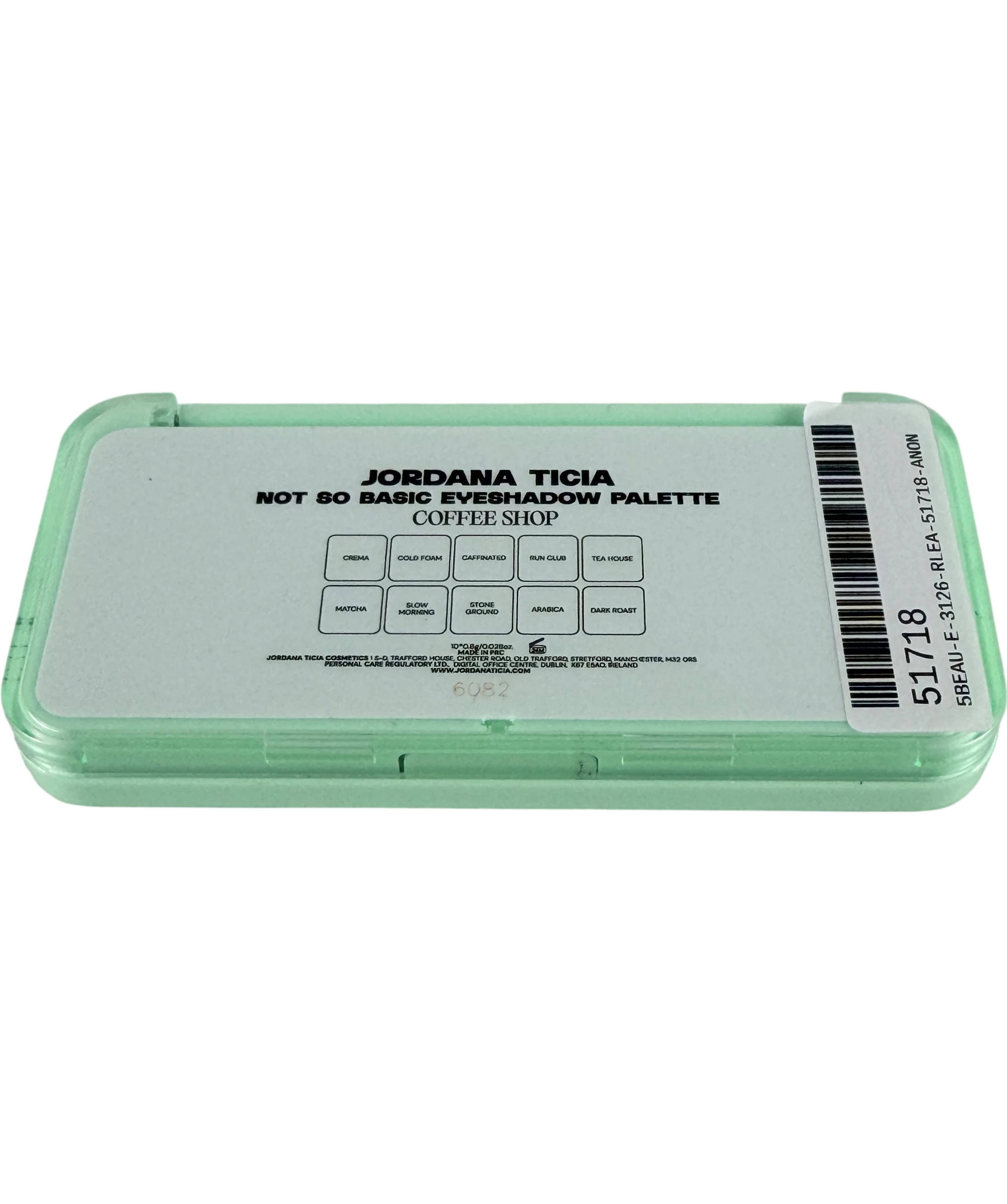 JORDANA TICIA Not So Basic Eye Palette Coffee Shop 10.g