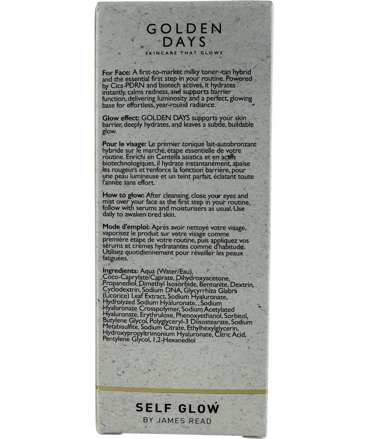 Self Glow by James Read Golden Days Milky Tan Toner 80ml