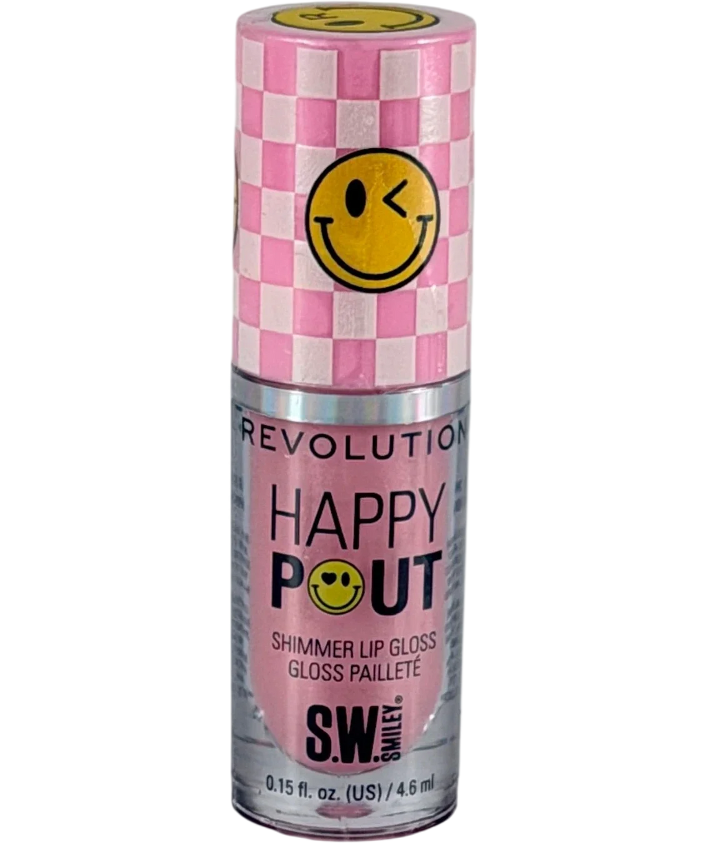 Revolution X S.w.smiley Happy Pout Shimmer Lip Gloss In Pink Bliss 4.6ML