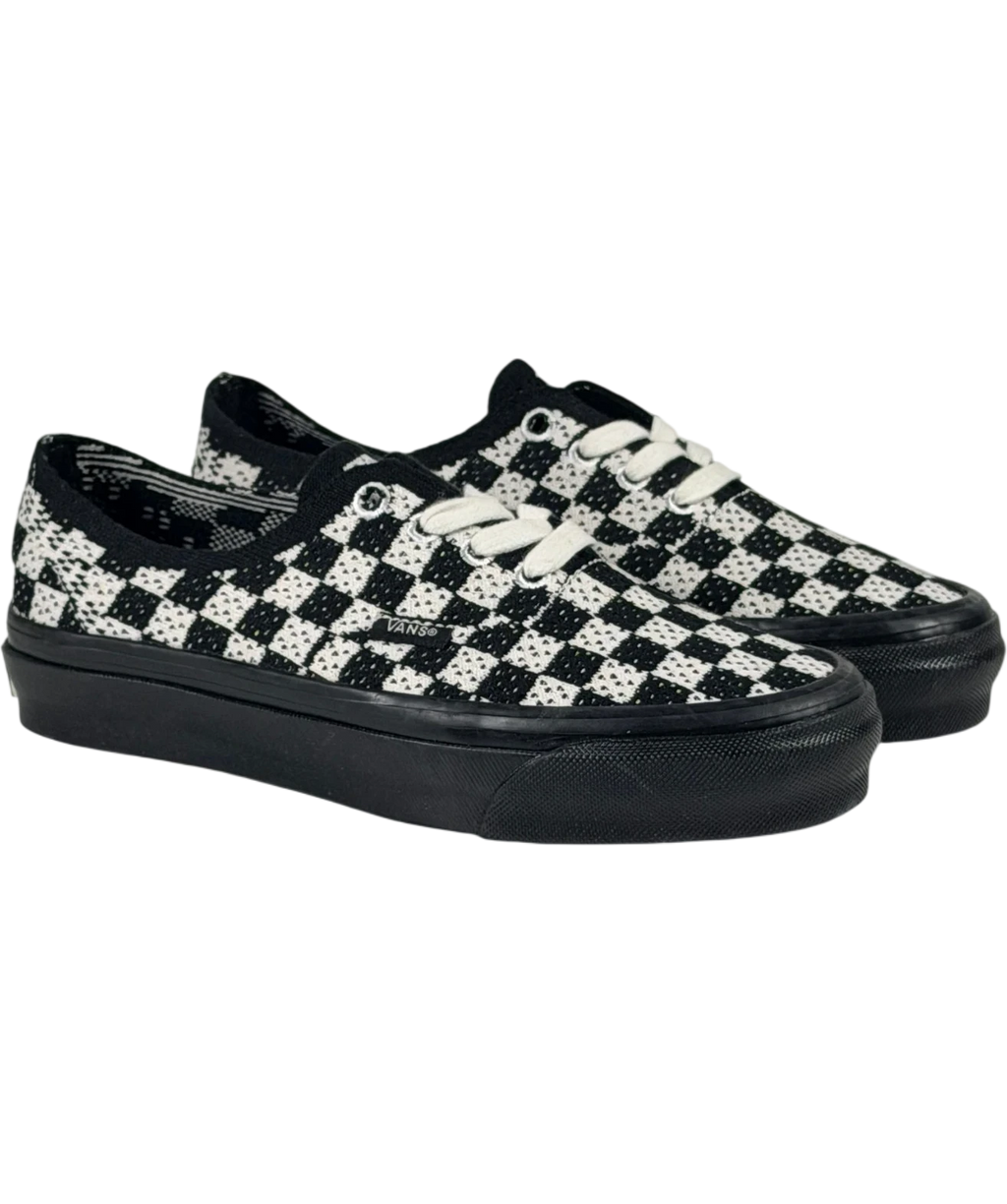 VANS Premium Authentic 44 Ek Punk Check Black And Marshmallow Sneakers UK 3 EU 36