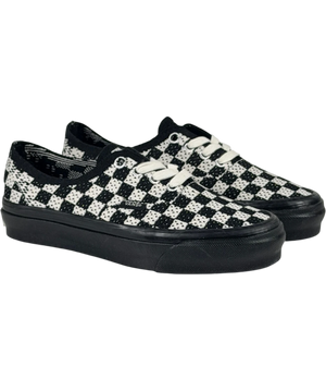 VANS Premium Authentic 44 Ek Punk Check Black And Marshmallow Sneakers UK 3 EU 36