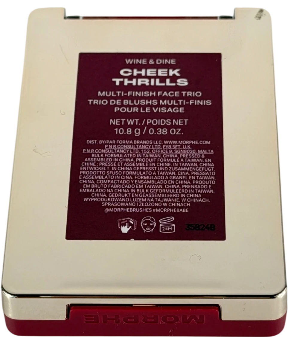 Morphe Cheek Thrills Multi Finish Face Trio Wine & Dine 10.8g
