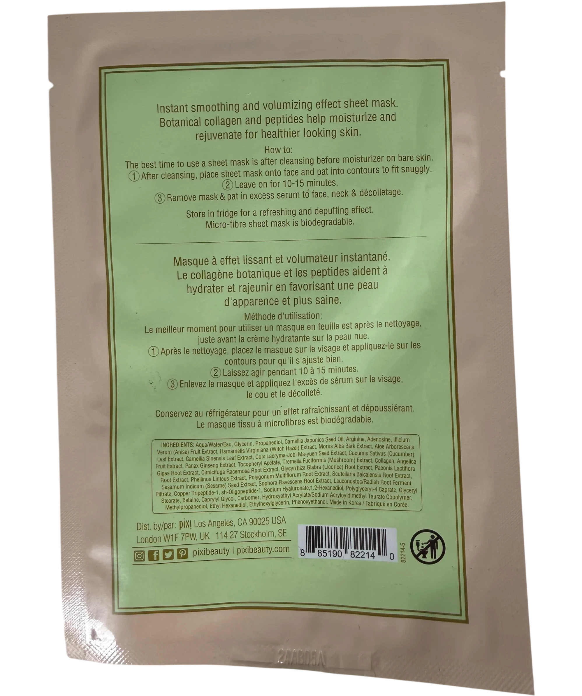 Pixi Volumizing Infusion Sheet Mask one size