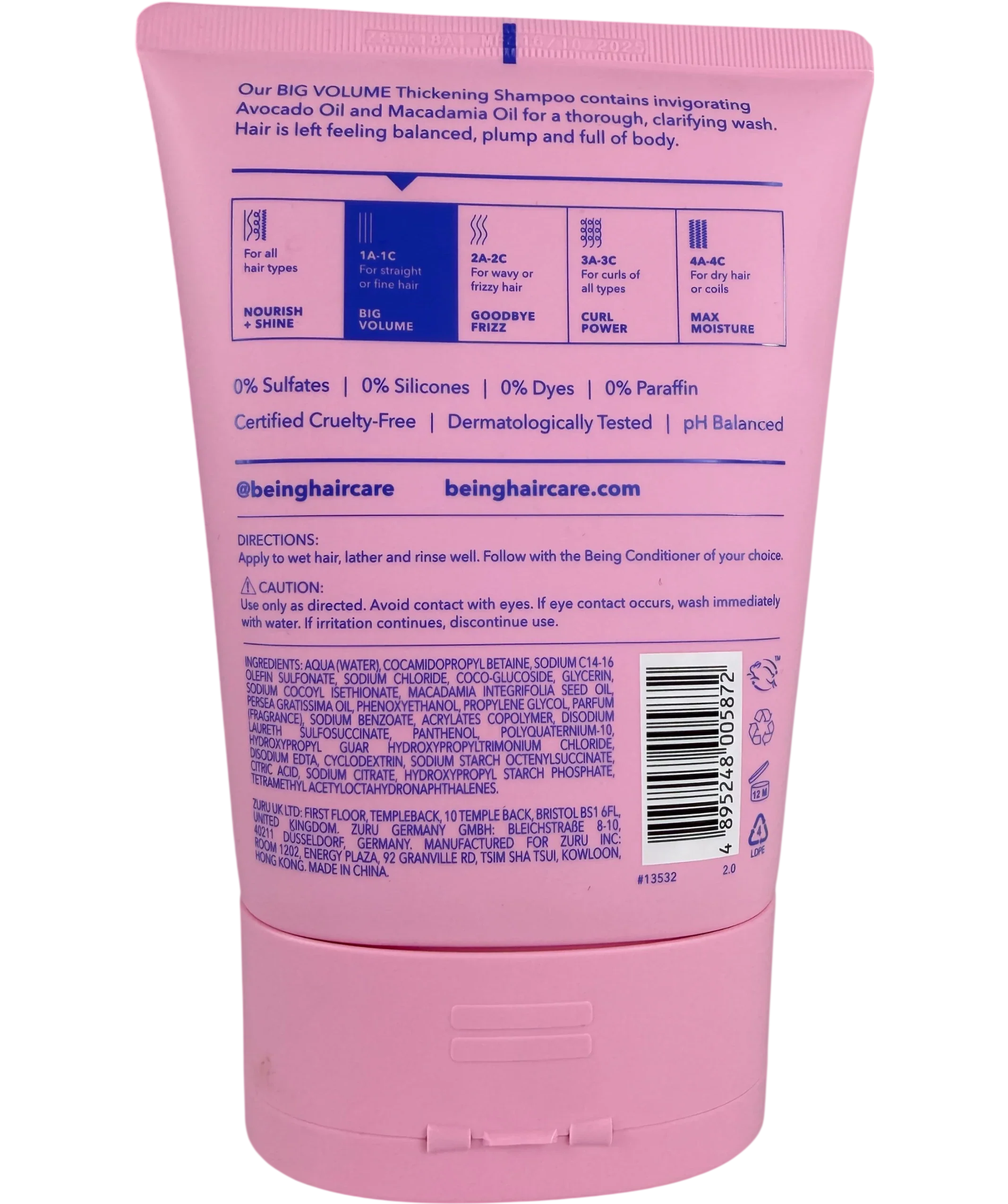 being Big Volume Thickening Shampoo 354ml