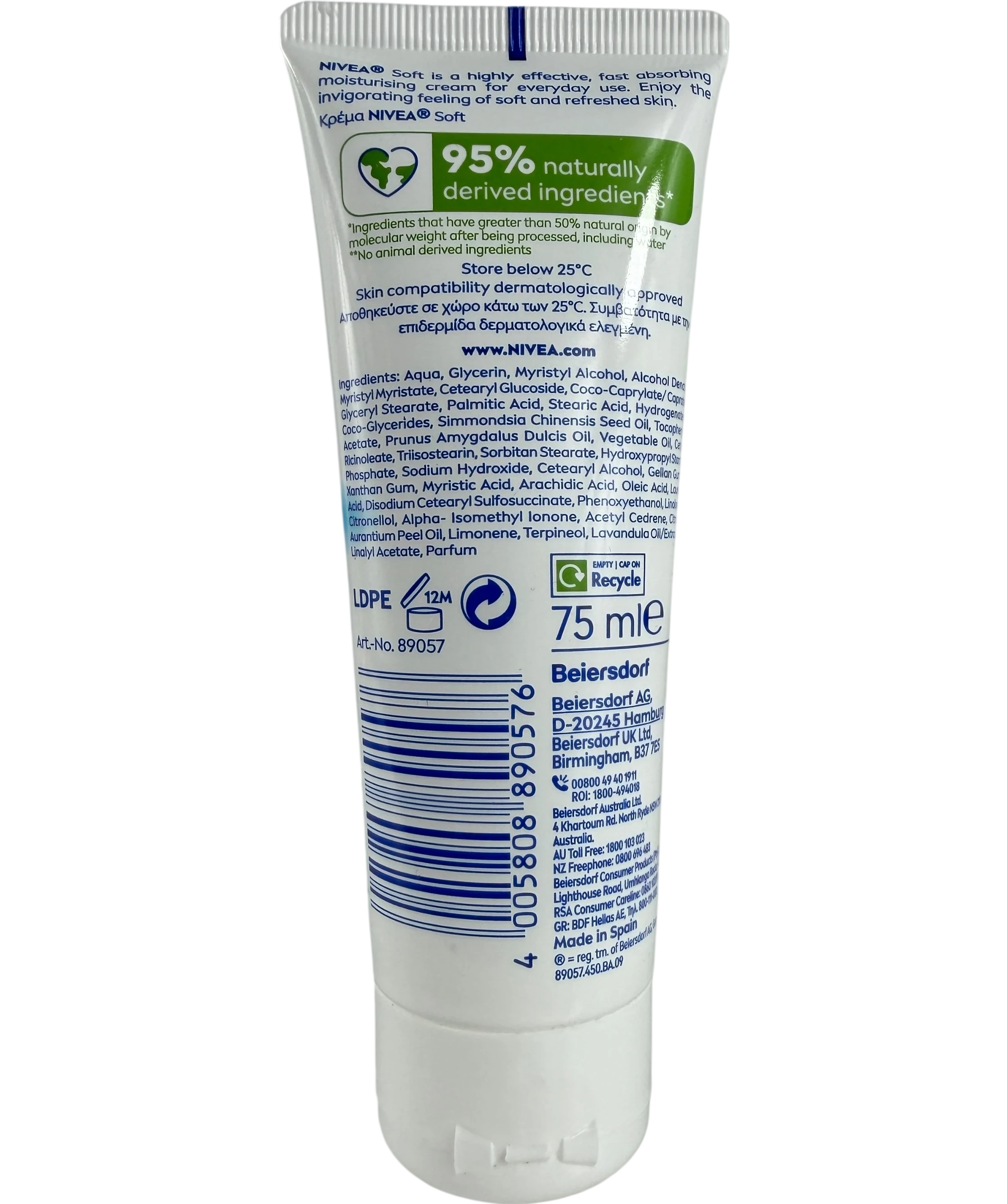 nivea Soft Moisturising Cream 75ml