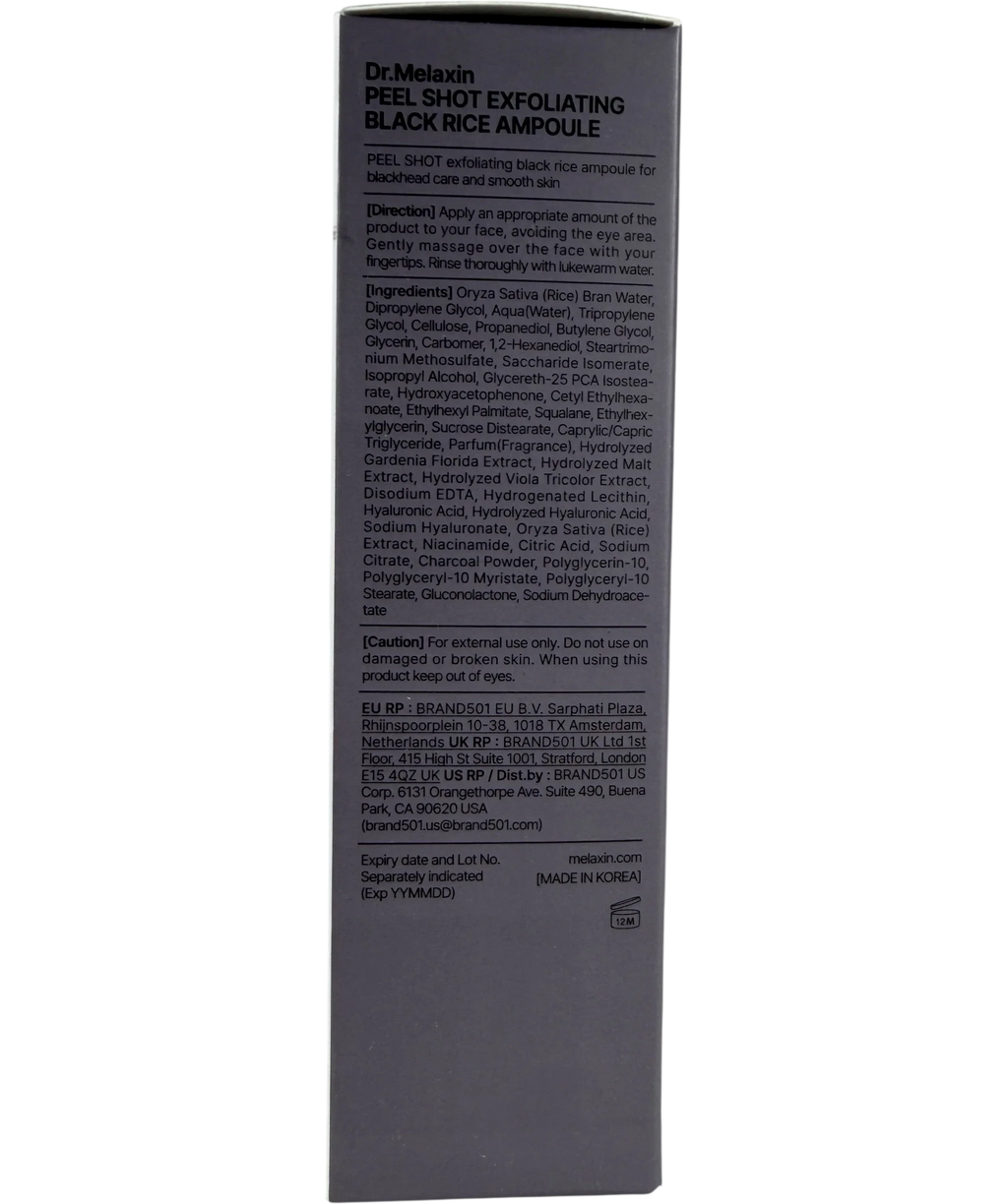 Dr. Melaxin Peel Shot Exfoliating Black Rice Ampoule 80ml