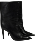 JIMMY CHOO Black Leather Pointed Toe Ankle Boots With Patent Cap Toe UK 5 EU 38