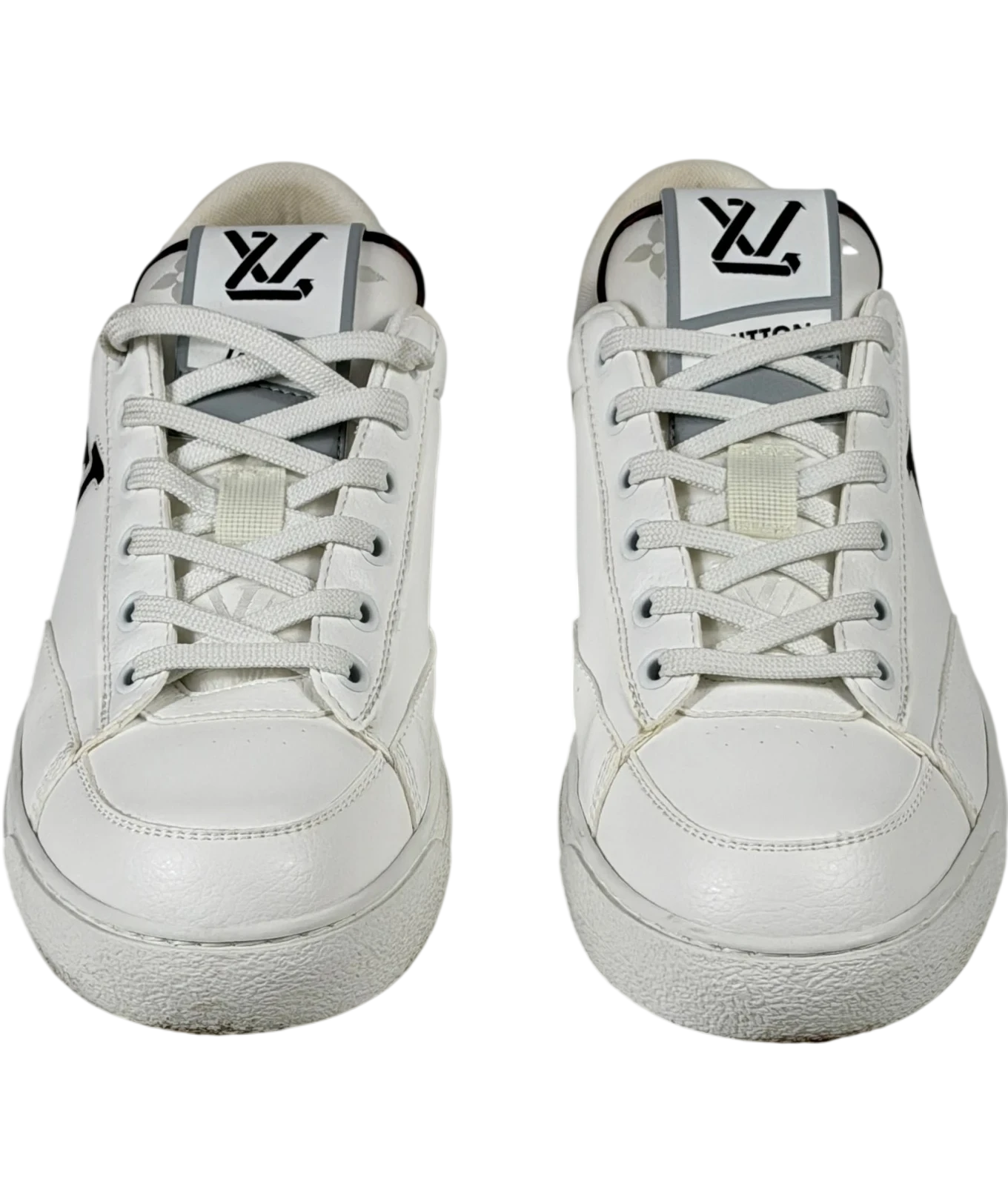LOUIS VUITTON Charlie White Leather Monogram Low-top Sneakers UK 5 EU 38