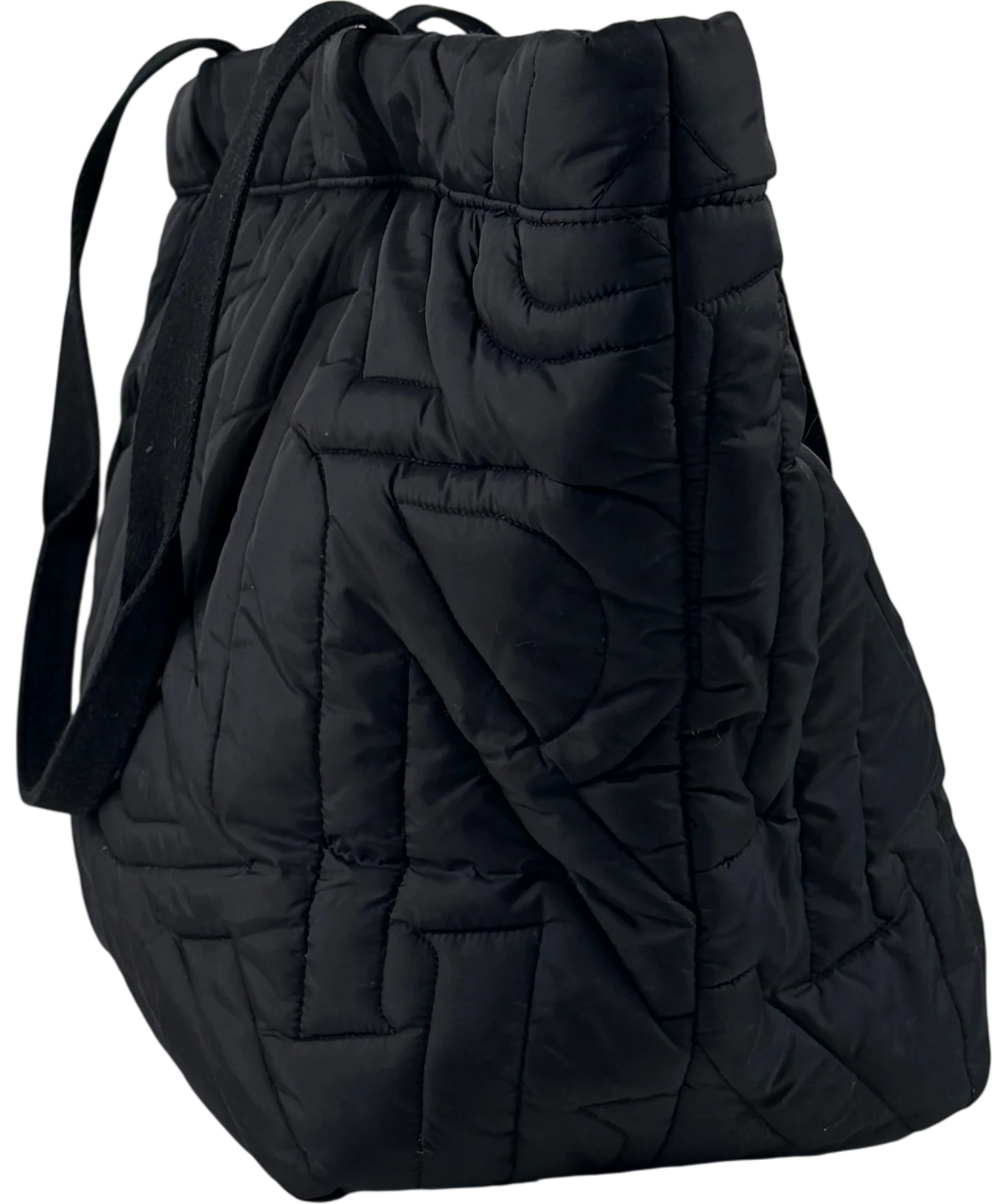 REPRESENT Large Initial Quilted Tote Bag Black