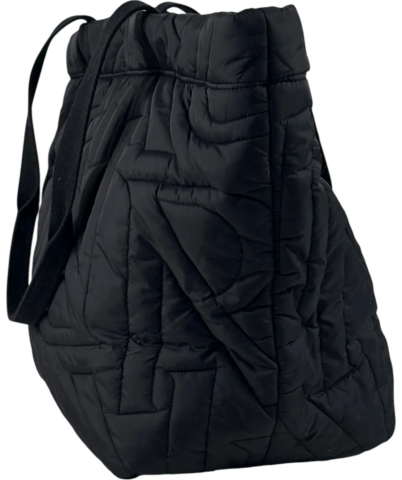 REPRESENT Large Initial Quilted Tote Bag Black