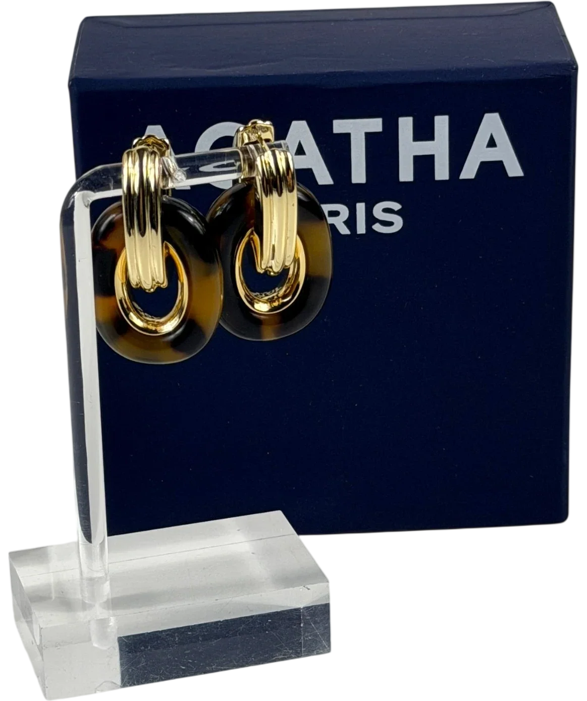 agatha paris Palais Royal Scale And Yellow Gold Hoop Earrings One Size