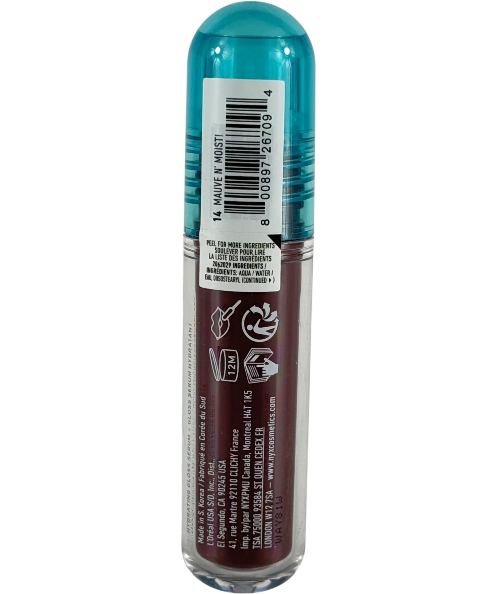 NYX Lip Iv Hydrating Gloss Stain 14 Mauve N Moist 5ml