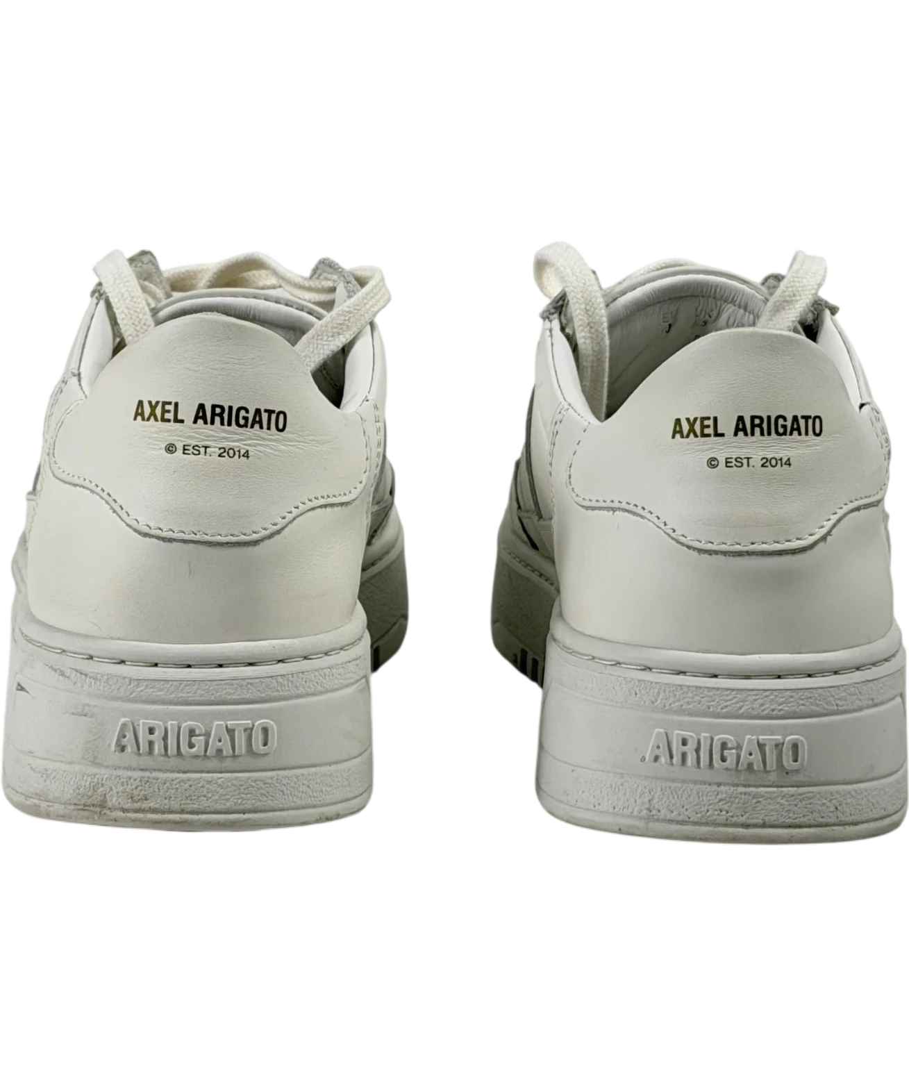 AXEL ARIGATO White Orbit Vintage All-white Leather Platform Trainers UK 6.5 EU 40