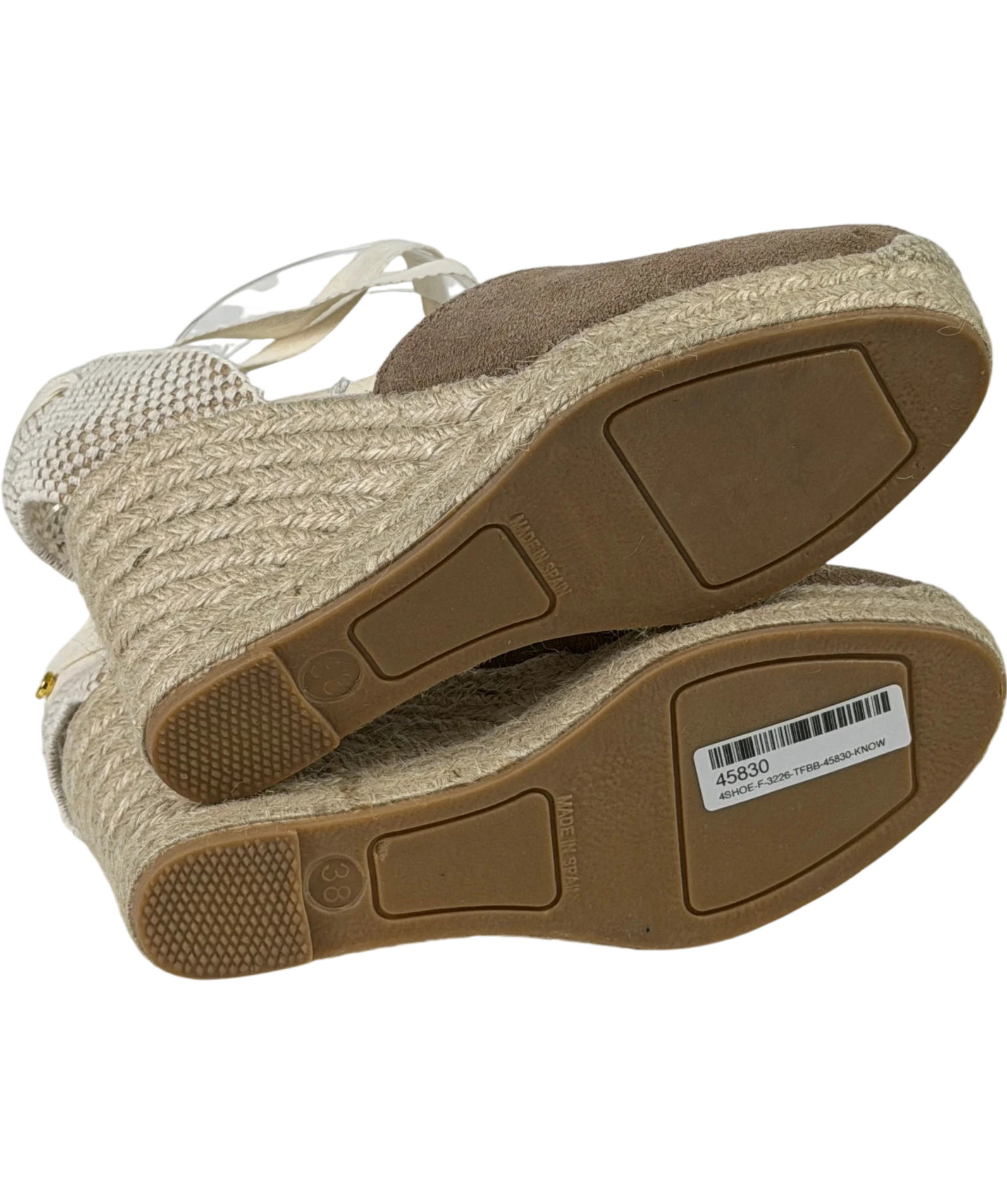 HOLLAND COOPER Seville Wedge Espadrilles In Taupe Beige Suede UK 5 EU 38