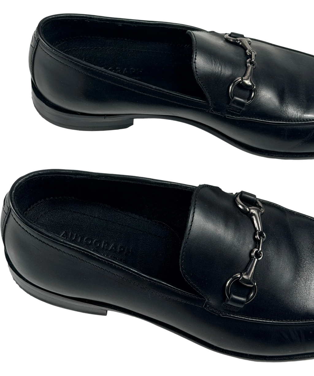 M&S Autograph Black Leather Snaffle Loafers UK 6 EU 39