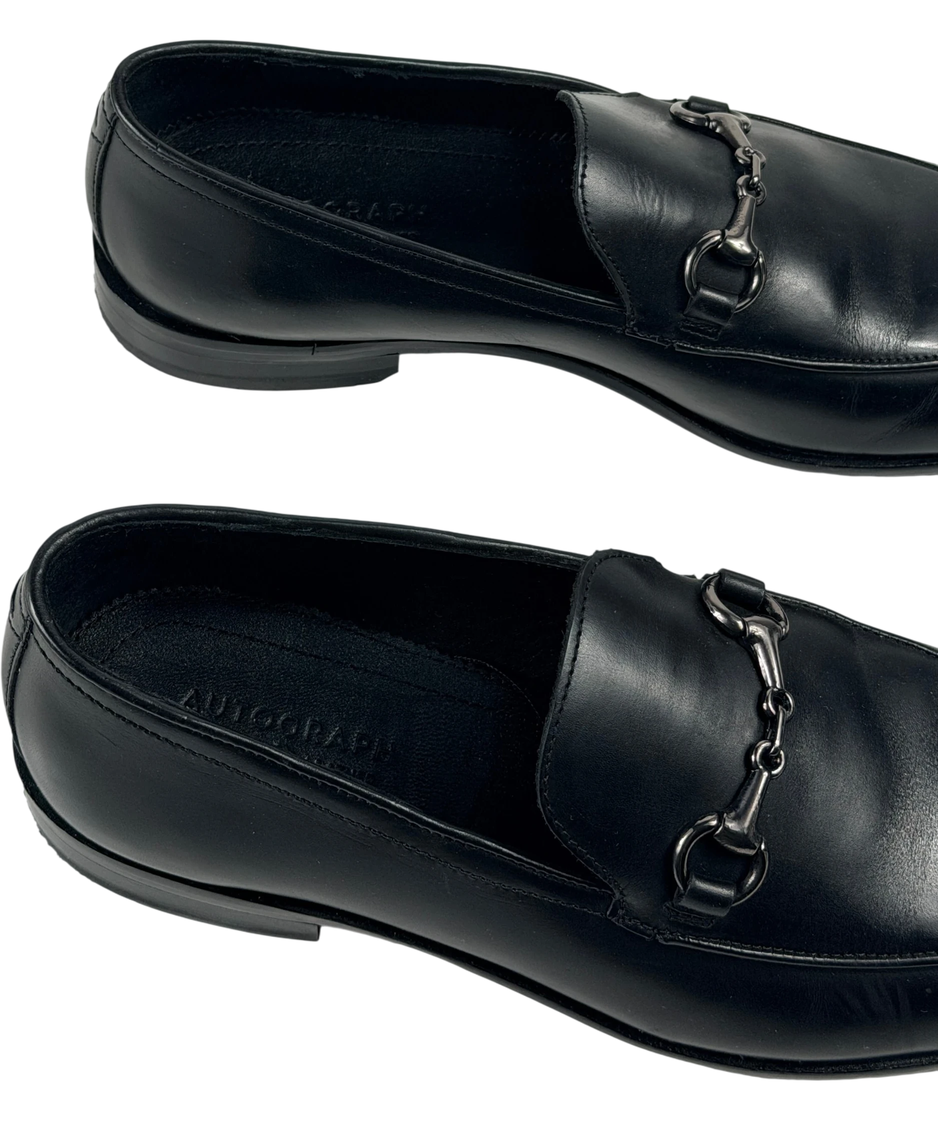 M&S Autograph Black Leather Snaffle Loafers UK 6 EU 39