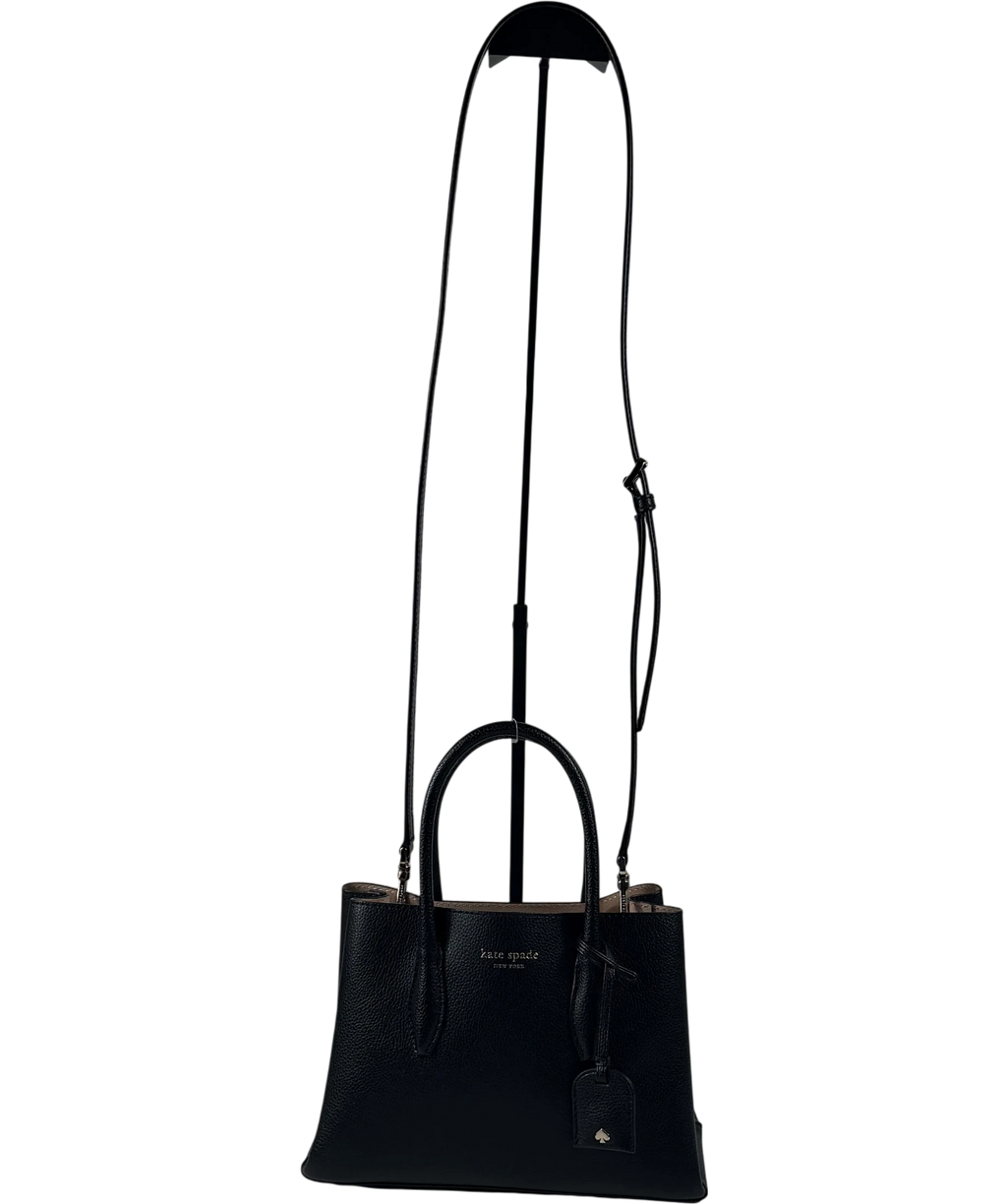 KATE SPADE Eva Small Leather Satchel Bag Black