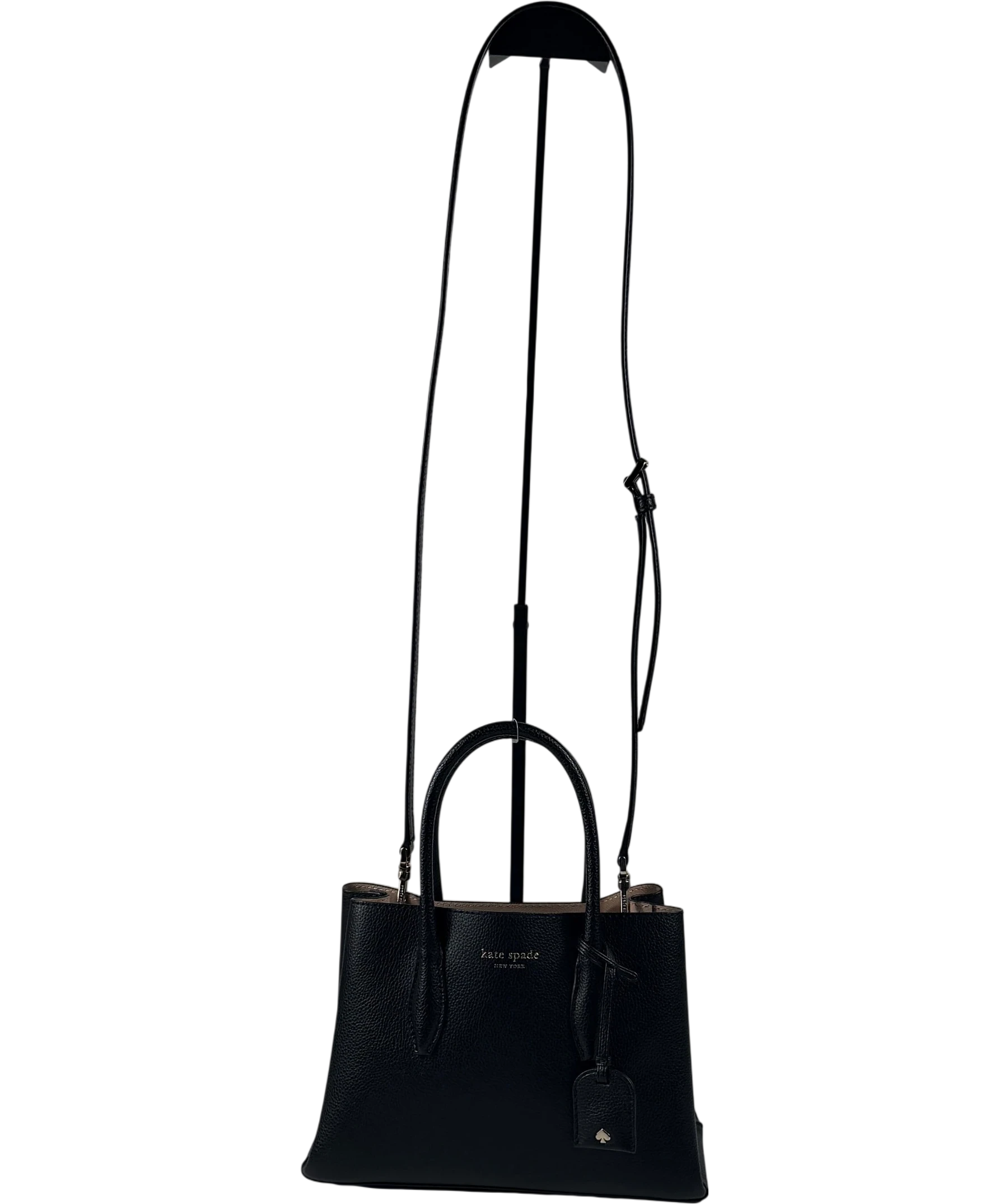 KATE SPADE Eva Small Leather Satchel Bag Black