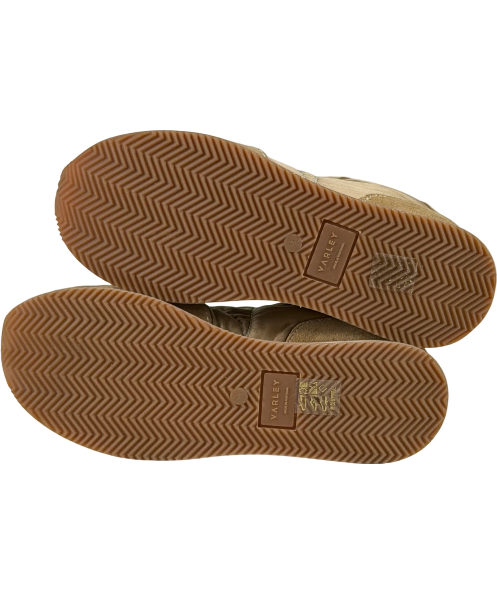 VARLEY Amera Runner Suede And Satin Sneakers In Taupe Beige UK 5 EU 38