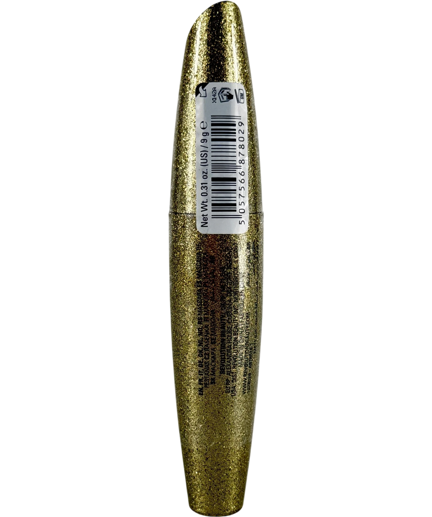 Revolution Big Lash Stardaze Hair & Brow Glitter Mascara Topper Stardust Gold Gold 9g