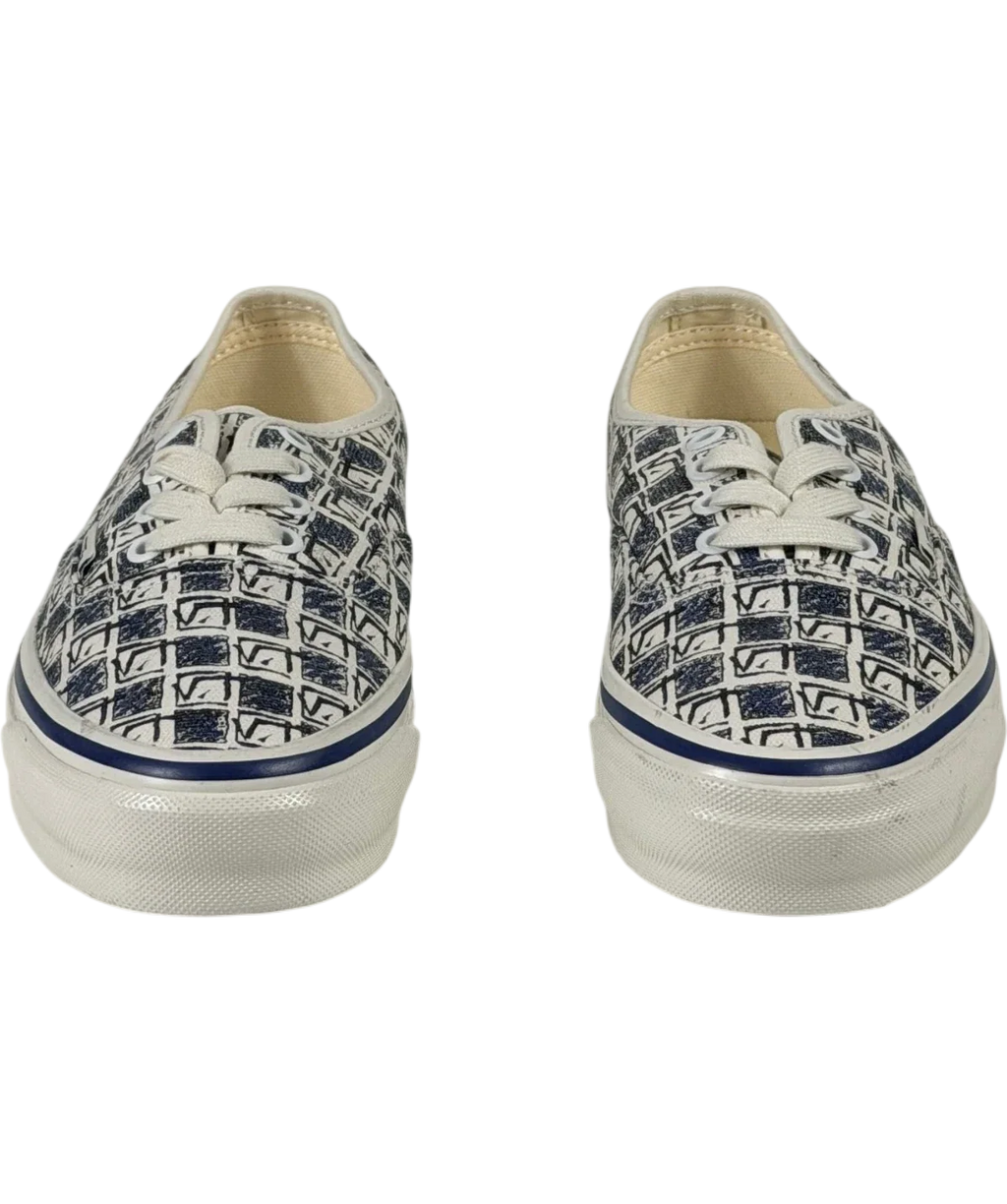 VANS Premium Authentic 44 Archive Navy Blue & White Sneakers UK 3 EU 36