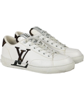LOUIS VUITTON Charlie White Leather Monogram Low-top Sneakers UK 5 EU 38