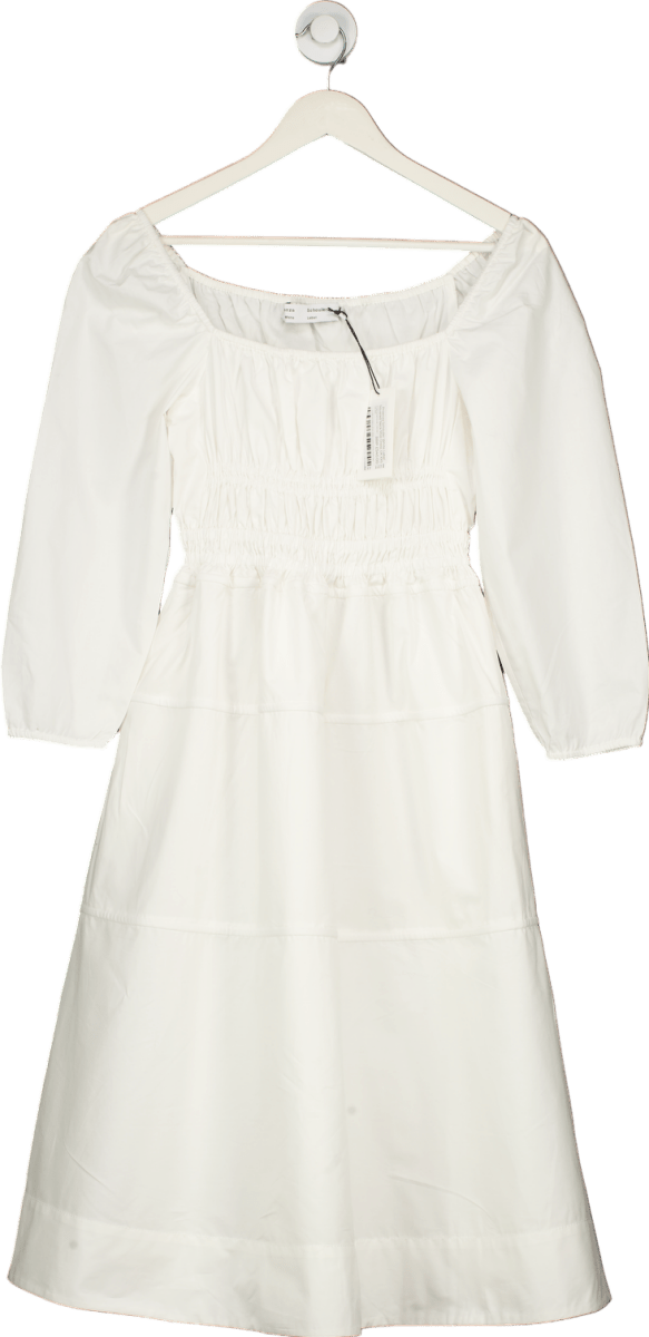 Proenza Schouler White Label Squared Neck Midi Dress UK XXS - Reliked