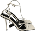 Public Desire Cream Jiggy Ecru Pu Stiletto Square Toe Barely There UK 8 EU 41 👠 - Reliked