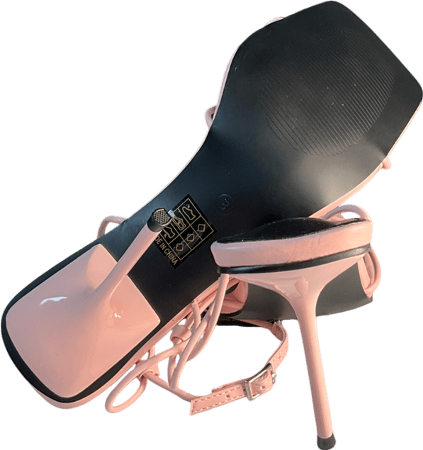 Public Desire Pink Square Toe High Heels UK 8 EU 41 👠 - Reliked