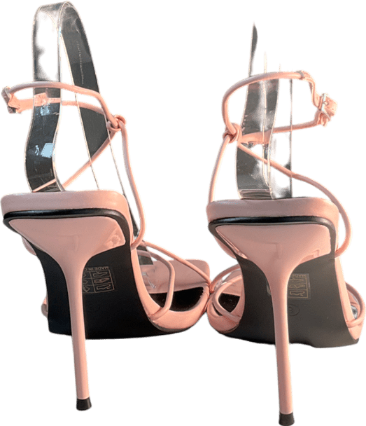 Public Desire Pink Square Toe High Heels UK 8 EU 41 👠 - Reliked