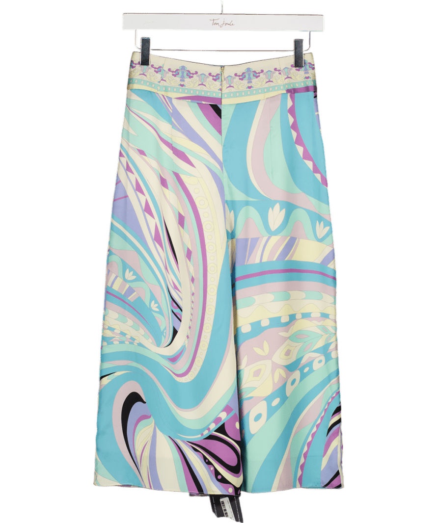 PUCCI Multicoloured Silk Satin Printed Trousers W25 - Reliked