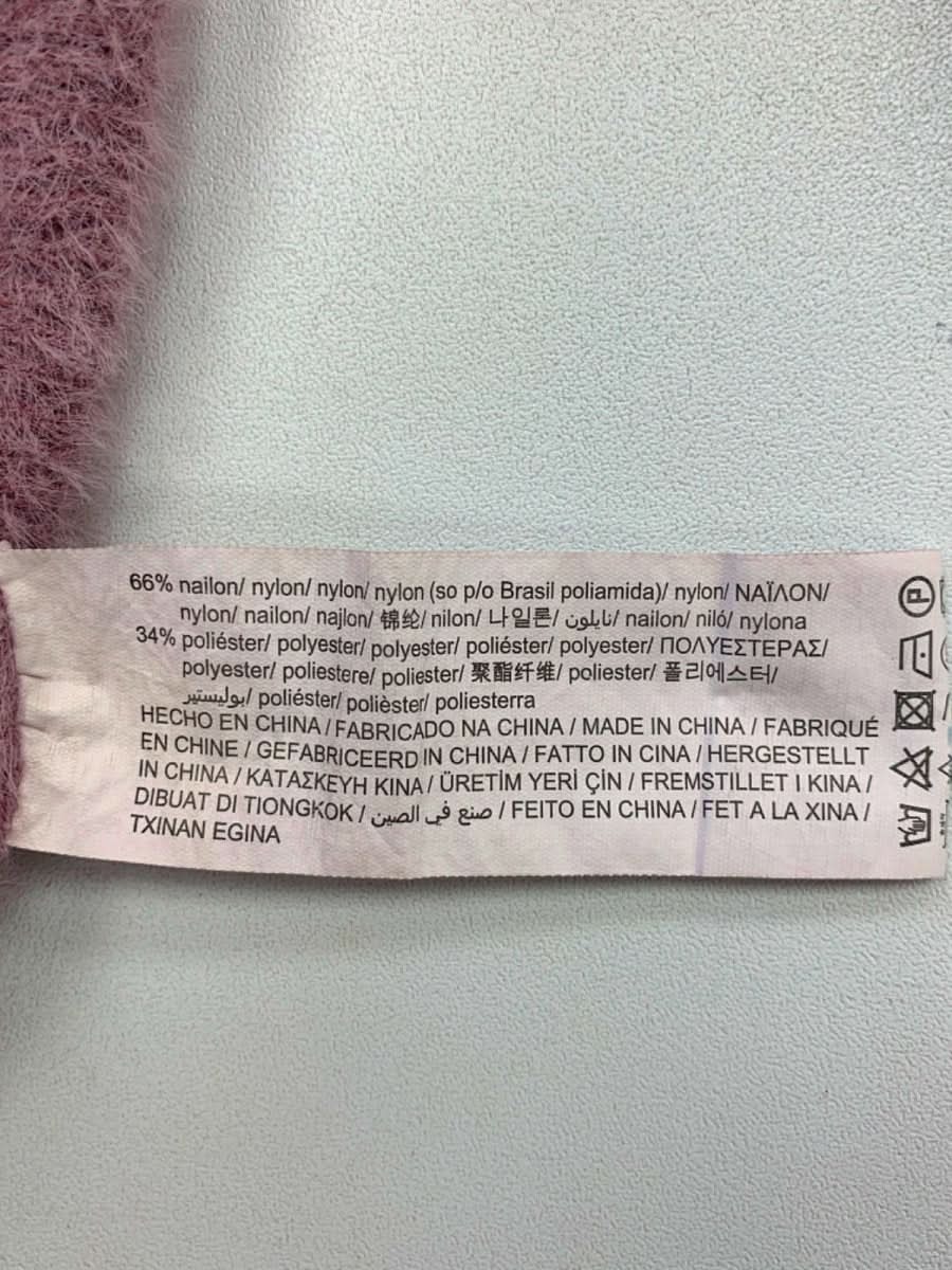 Pull & Bear Pink Fuzzy Knit Crop Top UK L - Reliked