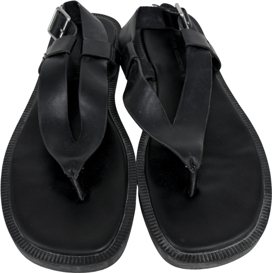 Pull&Bear Black Flat Thong Sandals UK 4 EU 37 👠 - Reliked