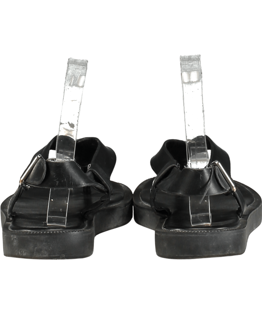 Pull&Bear Black Flat Thong Sandals UK 4 EU 37 👠 - Reliked