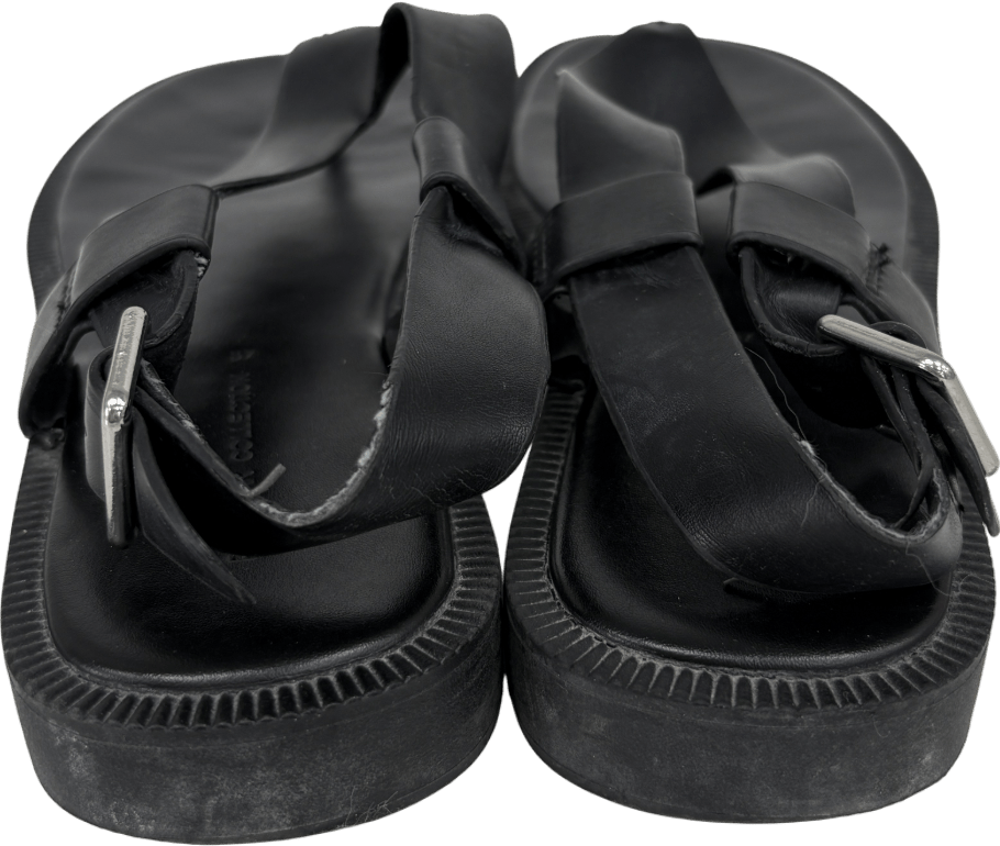 Pull&Bear Black Flat Thong Sandals UK 4 EU 37 👠 - Reliked