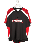 Puma Black Retro Soccer Jersey Top UK XL - Reliked