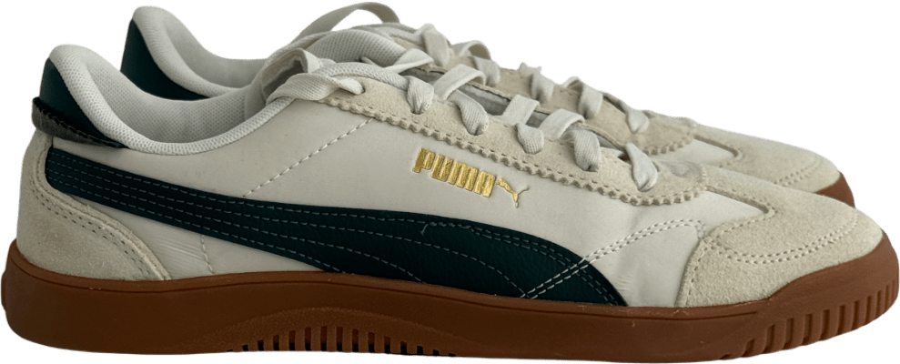 Puma Cream Club 5v5 Trainers Cream/green UK 6.5 EU 40 👠 - Reliked
