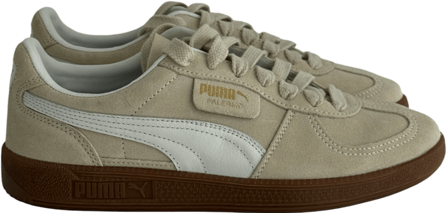 Puma Cream Palermo Trainers Alpine Snow White UK 6.5 EU 40 👠 - Reliked
