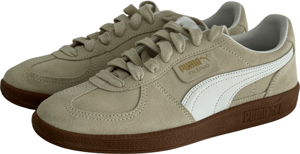 Puma Cream Palermo Trainers Alpine Snow White UK 6.5 EU 40 👠 - Reliked