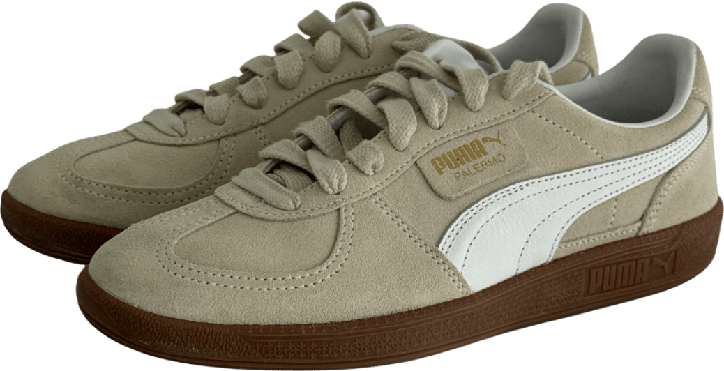 Puma Cream Palermo Trainers Alpine Snow White UK 6.5 EU 40 👠 - Reliked