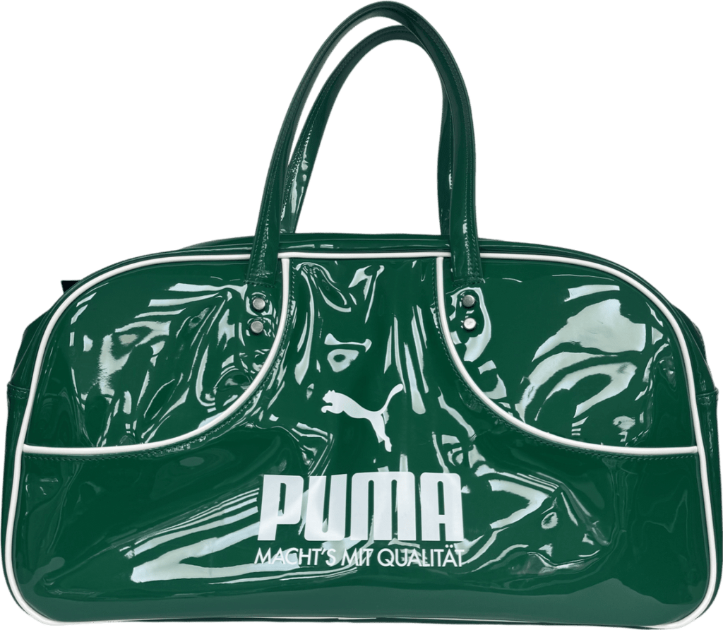 Puma green patent 1976 30l Grip tote Bag - Reliked