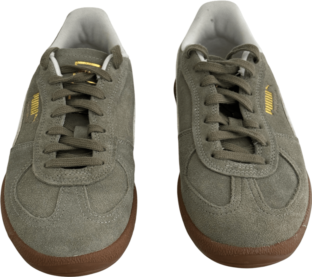 Puma Khaki Green Suede Palermo Trainers UK 6.5 EU 40 👠 - Reliked