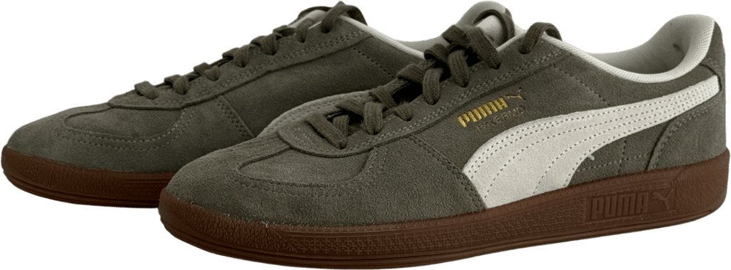 Puma Khaki Green Suede Palermo Trainers UK 6.5 EU 40 👠 - Reliked