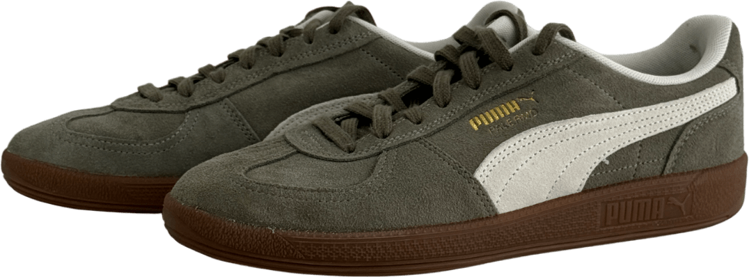 Puma Khaki Green Suede Palermo Trainers UK 6.5 EU 40 👠 - Reliked