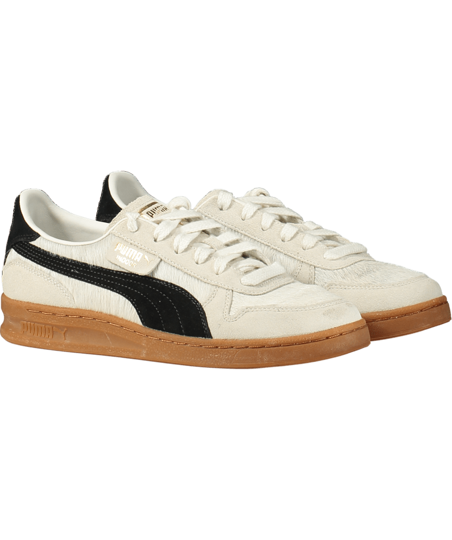 Puma White Indoor Canter Sneakers Unisex, Warm White/black/gum UK 7 EU 40 👠 - Reliked