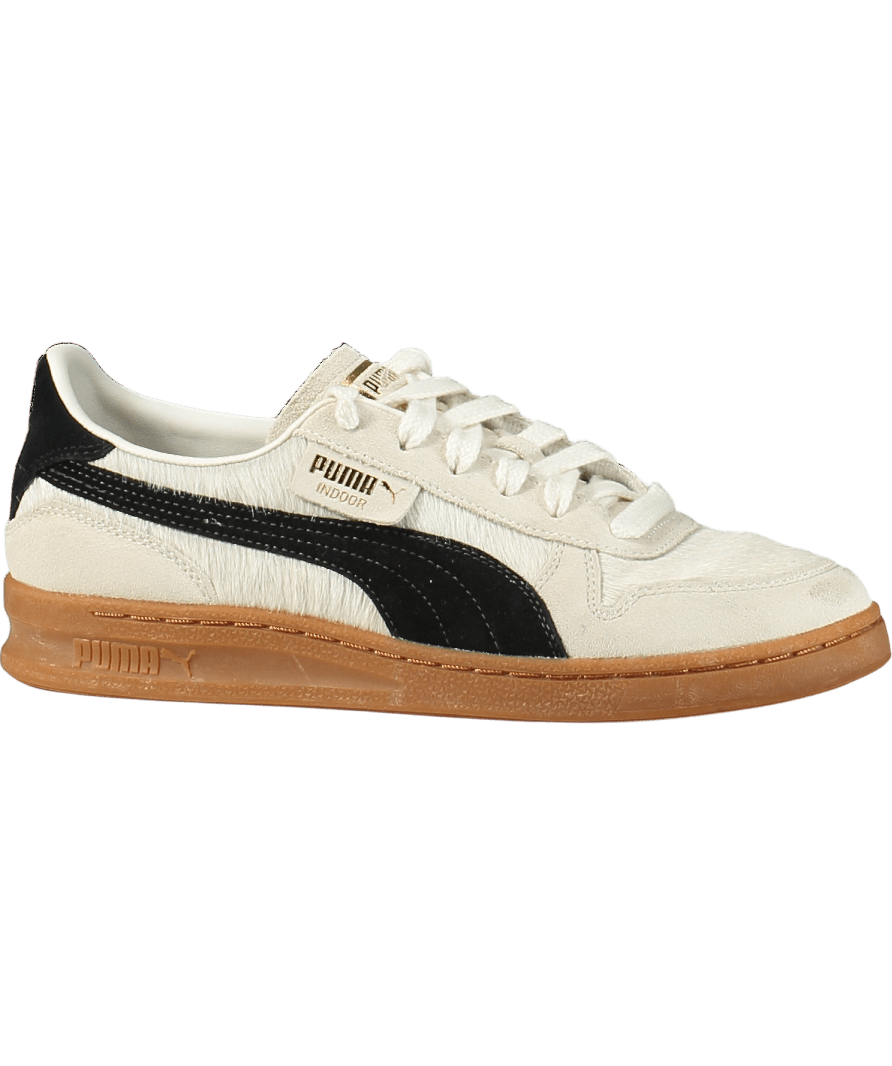 Puma White Indoor Canter Sneakers Unisex, Warm White/black/gum UK 7 EU 40 👠 - Reliked