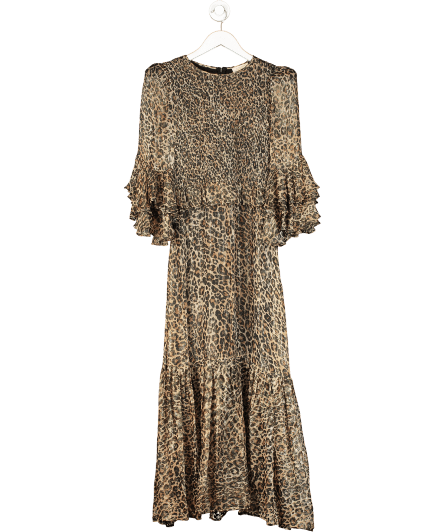 Queens of Archive Brown Lydia Maxi Dress UK XS - Reliked