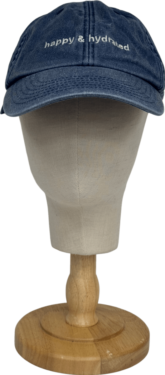 quefairemesdechets Blue Happy & Hydrated Logo Cap One Size - Reliked